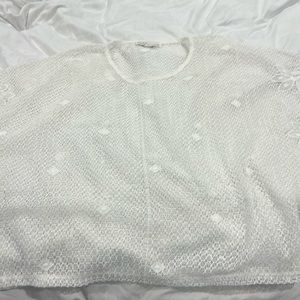 Women’s White Sheer Lace Bathing Suit Cover Up